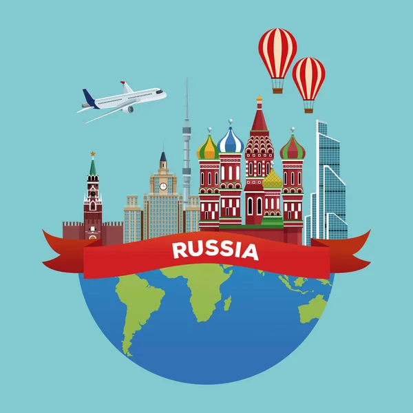Plakat podróż Rosja — Wektor stockowy