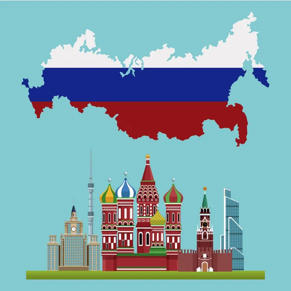 Russie affiche de voyage — Image vectorielle