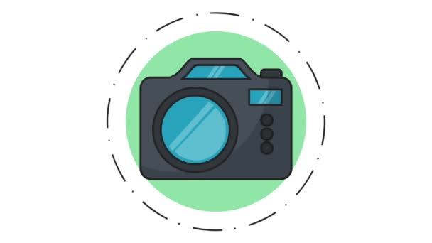 Instant photo and camera HD animation — Stock Video