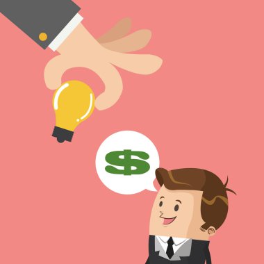 büyük bir fikir ile işadamı