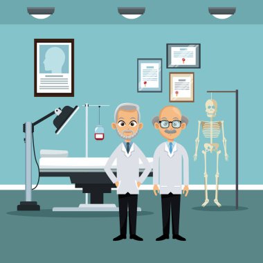 Ofisinde tıbbi ekip çalışması