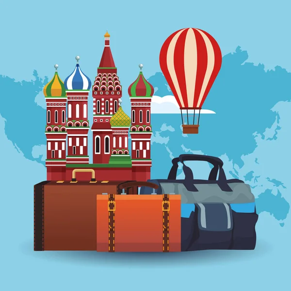 俄罗斯旅游概念 — 图库矢量图片