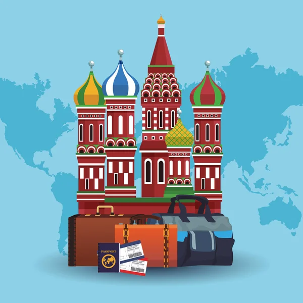 Rusia Travel Concept — Vector de stock