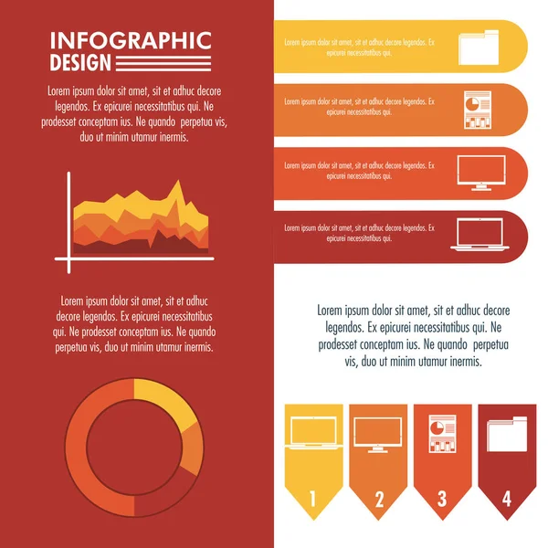 Infographic teknoloji tasarım — Stok Vektör