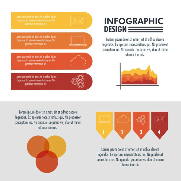 Infographic teknoloji tasarım — Stok Vektör