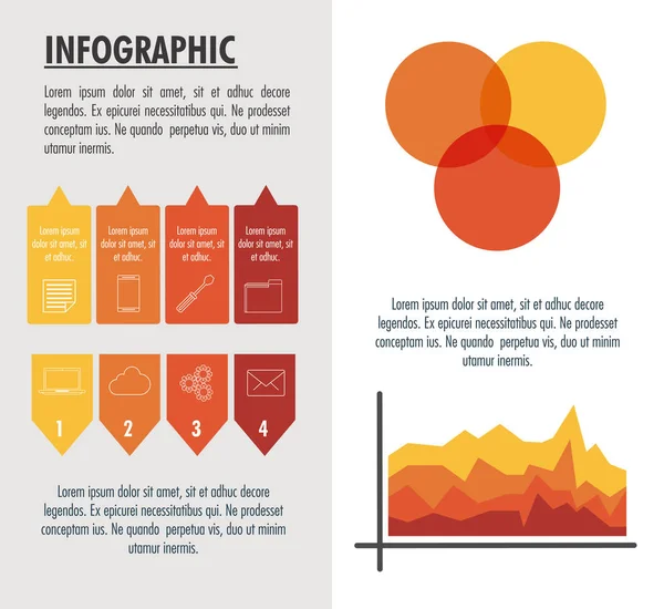 インフォ グラフィック技術設計 — ストックベクタ