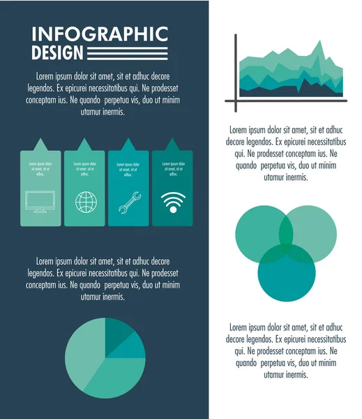 Infographic technology design — Stock Vector