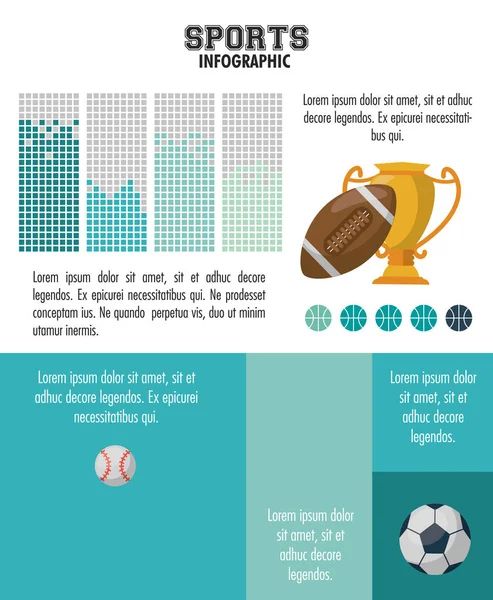 Sports infographic design — Stock Vector