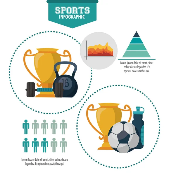 Diseño infográfico deportivo — Vector de stock