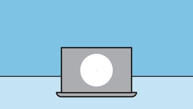 Laptop Hd animasyon kullanan adam