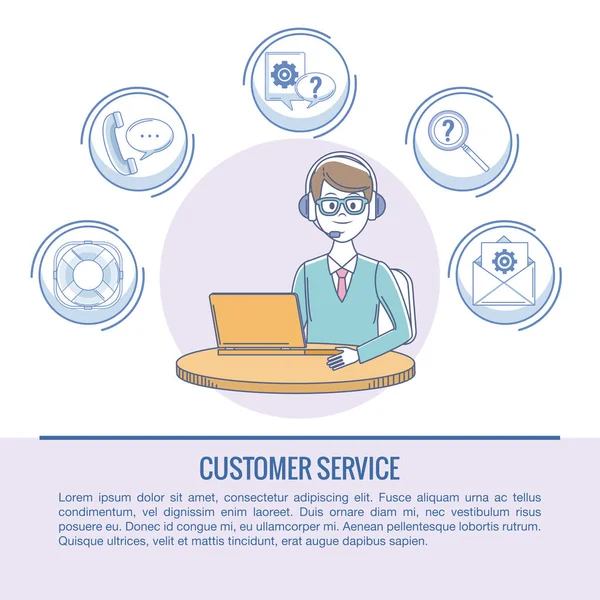 Πελάτης υπηρεσία infographic — Διανυσματικό Αρχείο