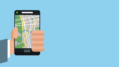 GPS smartphone cep telefonu ile Hd animasyon