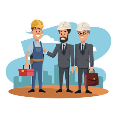 İşçi businessmens ile