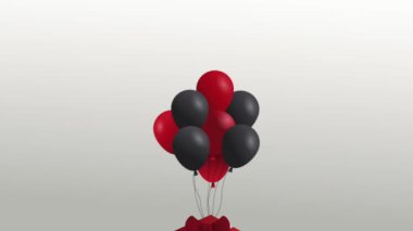 Uçan balonlar Hd animasyon ile hediye kutusu