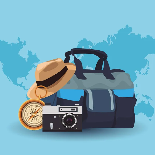 Tiempo para viajar — Vector de stock