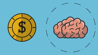 İnsan beyni ile semboller Hd animasyon