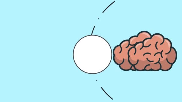 İnsan beyninin thiking aşk ve para Hd animasyon — Stok video