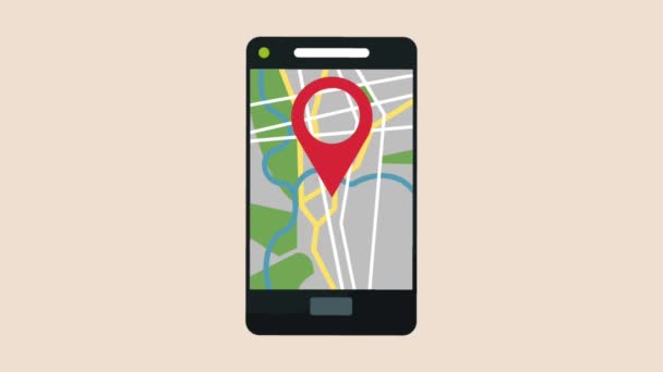 Smartphone GPS app Animation HD 