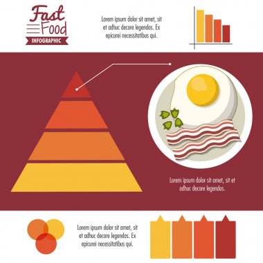 Fast food Infographic tasarım