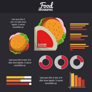 Fast food Infographic tasarım