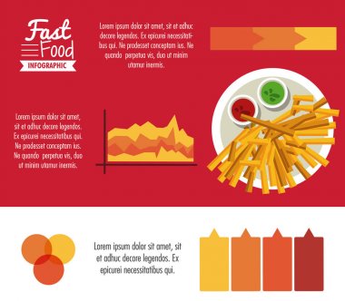 Fast food Infographic tasarım