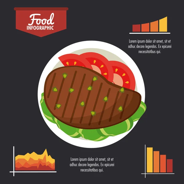 Infographie sur les aliments sains — Image vectorielle