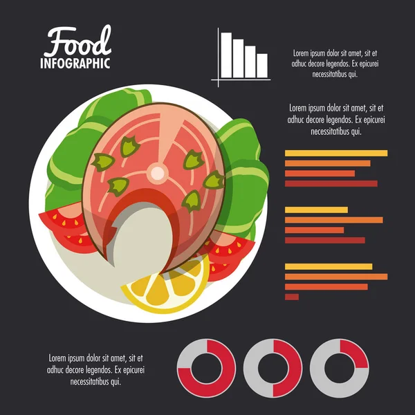 Infographie sur les aliments sains — Image vectorielle