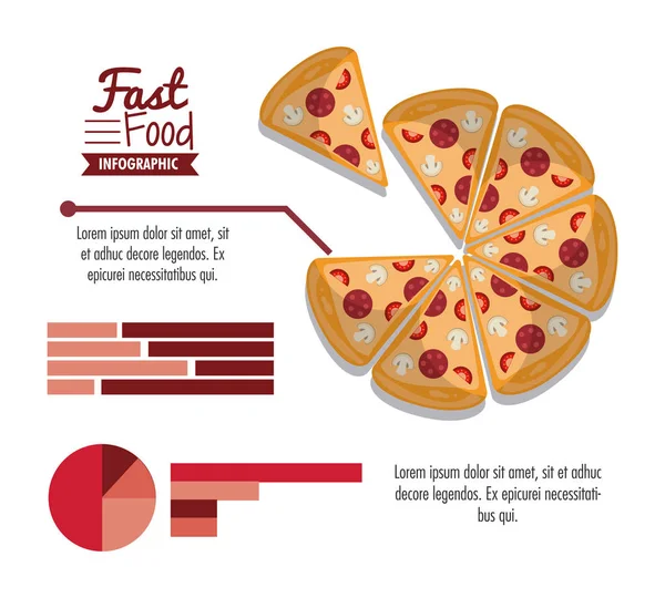 Conception infographique Fast Food — Image vectorielle