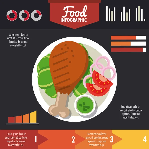 Infografía de alimentos saludables — Vector de stock