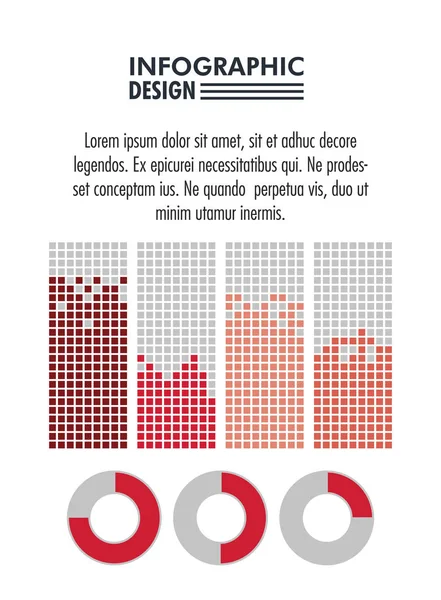 Infographic with statistics design — Stock Vector