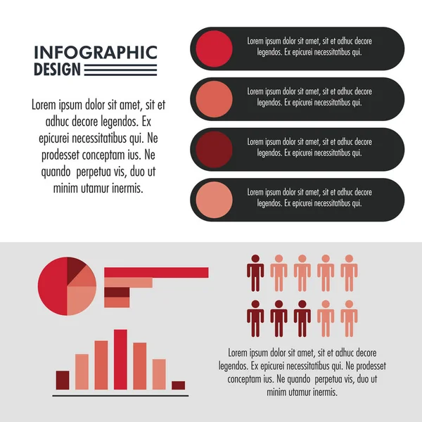 Infographic with statistics design — Stock Vector