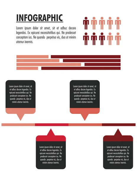 Infografik mit Statistikdesign — Stockvektor