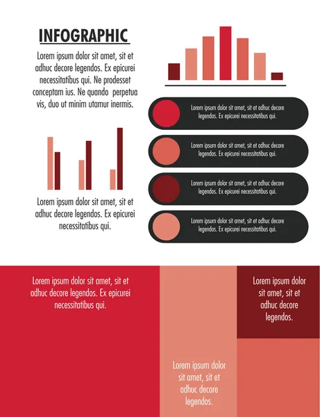 Infographic with statistics design — Stock Vector