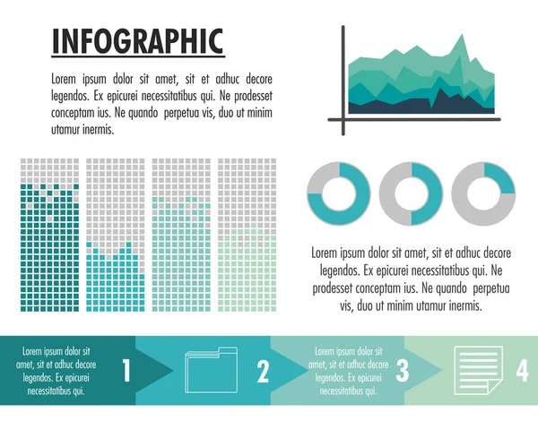 Infographic with statistics design — Stock Vector