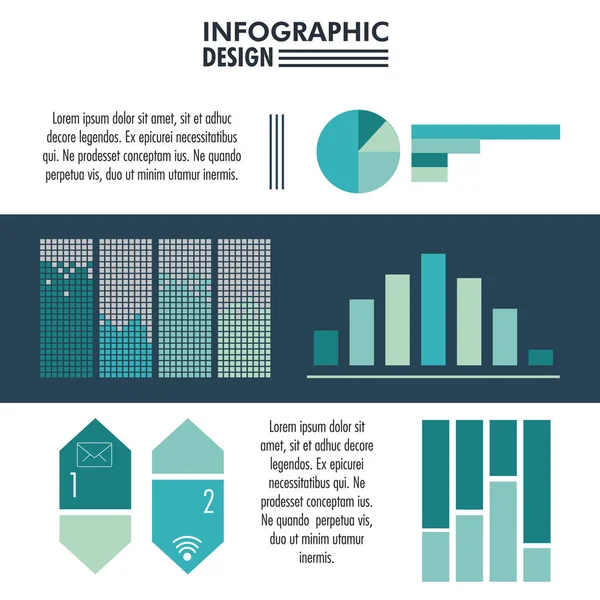 Infographic with statistics design — Stock Vector