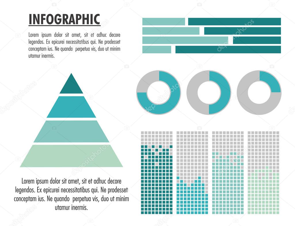 Infographic with statistics design