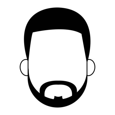 Siyah ve beyaz adam meçhul karikatür