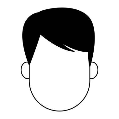 Siyah ve beyaz adam meçhul karikatür