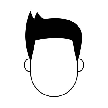 Siyah ve beyaz adam meçhul karikatür