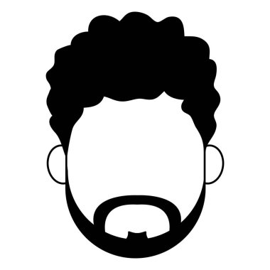 Siyah ve beyaz adam meçhul karikatür