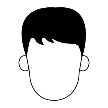 Siyah ve beyaz adam meçhul karikatür