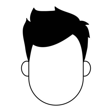 Siyah ve beyaz adam meçhul karikatür