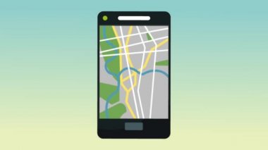 Smartphone Gps app Hd animasyon