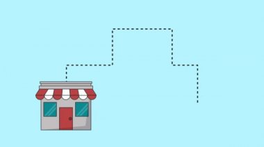 Alışveriş ve teslimat Hd animasyon