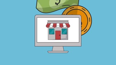 E-ticaret ve alışveriş Hd animasyon