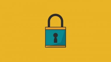 Anahtarcı asma kilit kavram Hd animasyon