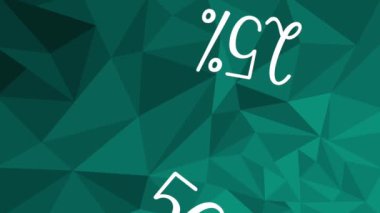 elli ve yirmi beş yüzdeleri indirimler Hd animasyon