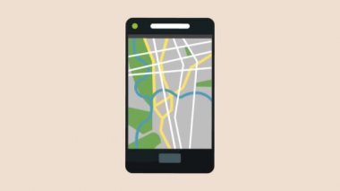 Smartphone Hd animasyon GPS app