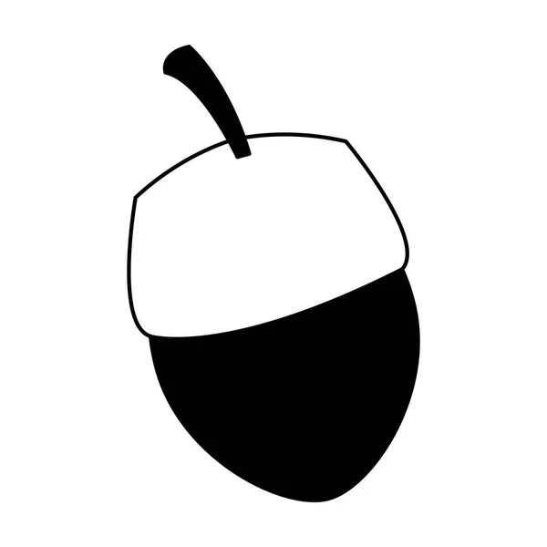 Nut mat symbol på svart och vitt — Stock vektor