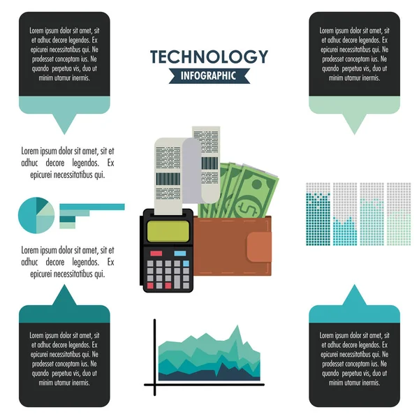 Tehnology infografisches Konzept — Stockvektor